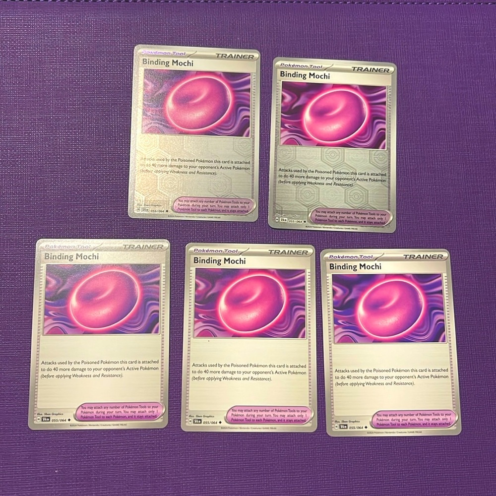 Binding Mochi 5. 2 of them are Reverse Holo 055/064 Shrouded Fable Pokemon